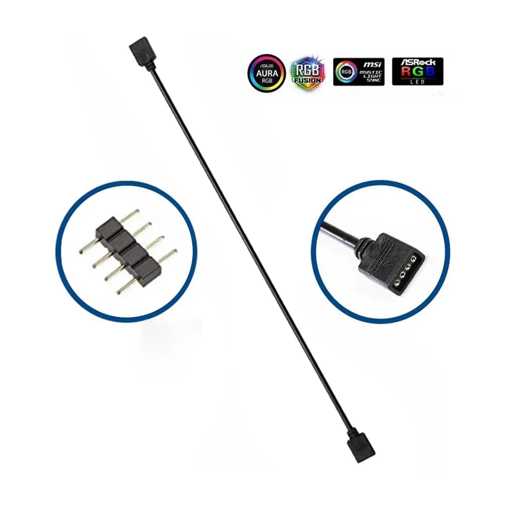 Cavo adattatore di prolunga AURA RGB da 1 a 1 striscia luminosa a LED 5V 3Pin/12V cavo adattatore di prolunga a 4pin cavo di prolunga AURA per ASROCK