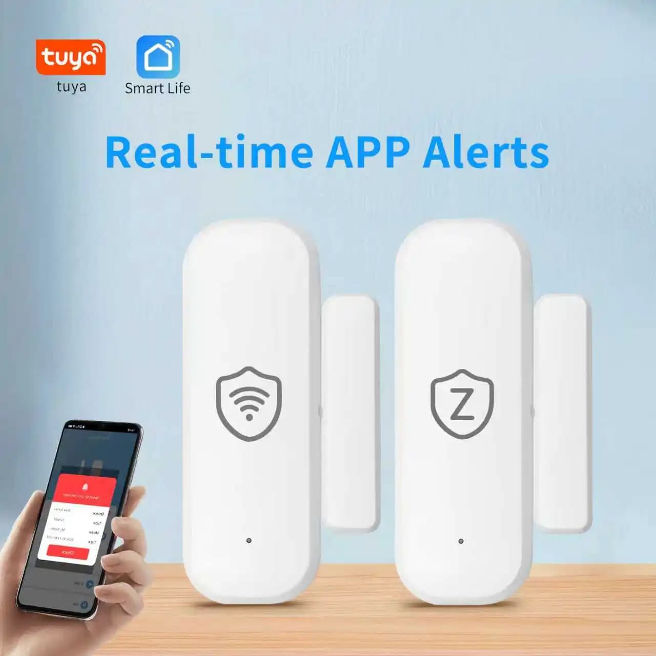 Sensore finestra Tuya Zigbee Sistema di sicurezza domestica Sensore porta WiFi APP Smart Life Monitoraggio remoto con Alexa e Google Home