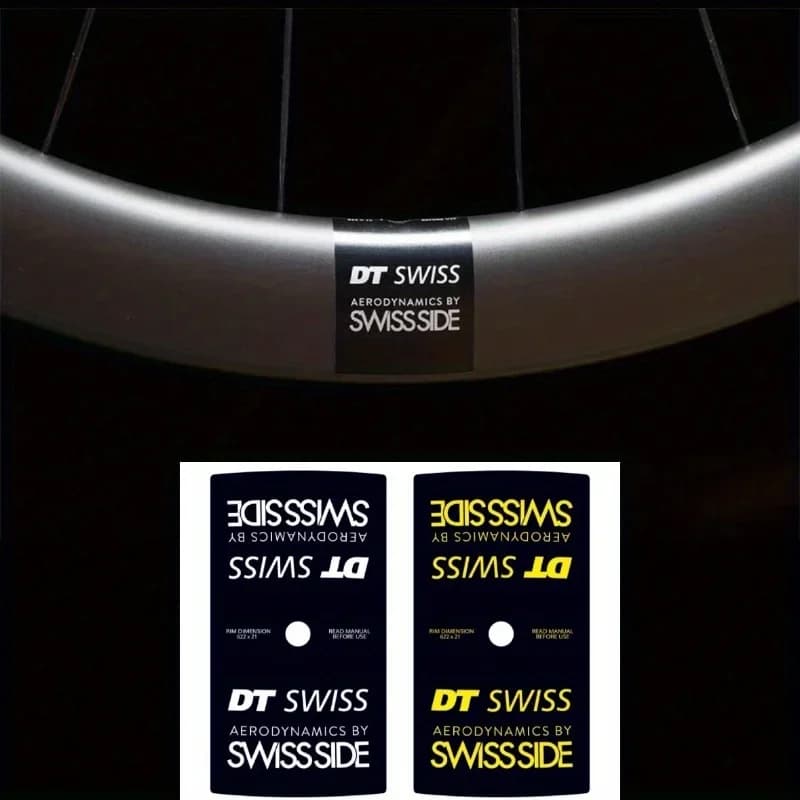 Adesivo per Adattatore Mozzo Giallo e Nero, Accessori Eleganti per Copriruota da Ciclismo e Moto, Adesivo per Valvola Bici DT Swiss