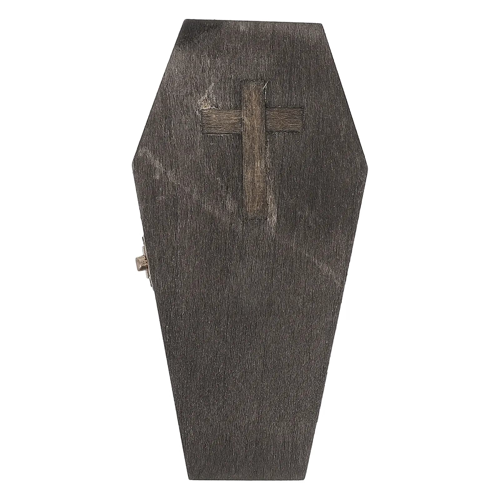 Scatola Portaoggetti a Forma di Bara in Legno Leggero, Decorazione per Feste di Halloween e Bar Domestico, Organizzatore Portatile per Gioielli e Oggetti