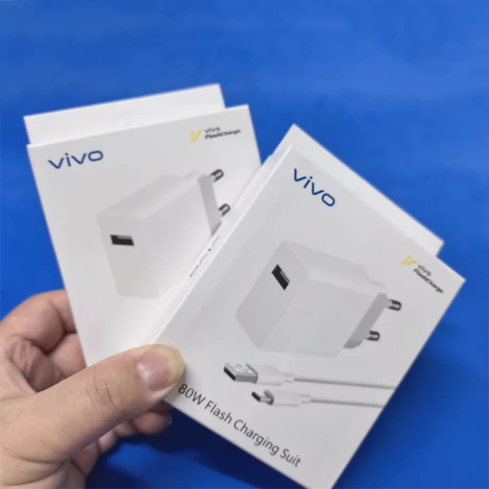 Caricabatterie Vivo X200 X100 Pro 80W EU con Adattatore Flashcharge e Cavo Type-C per Vivo X80 70 90 X300 S30 S20 Pro IQOO 15 Pro Neo 11