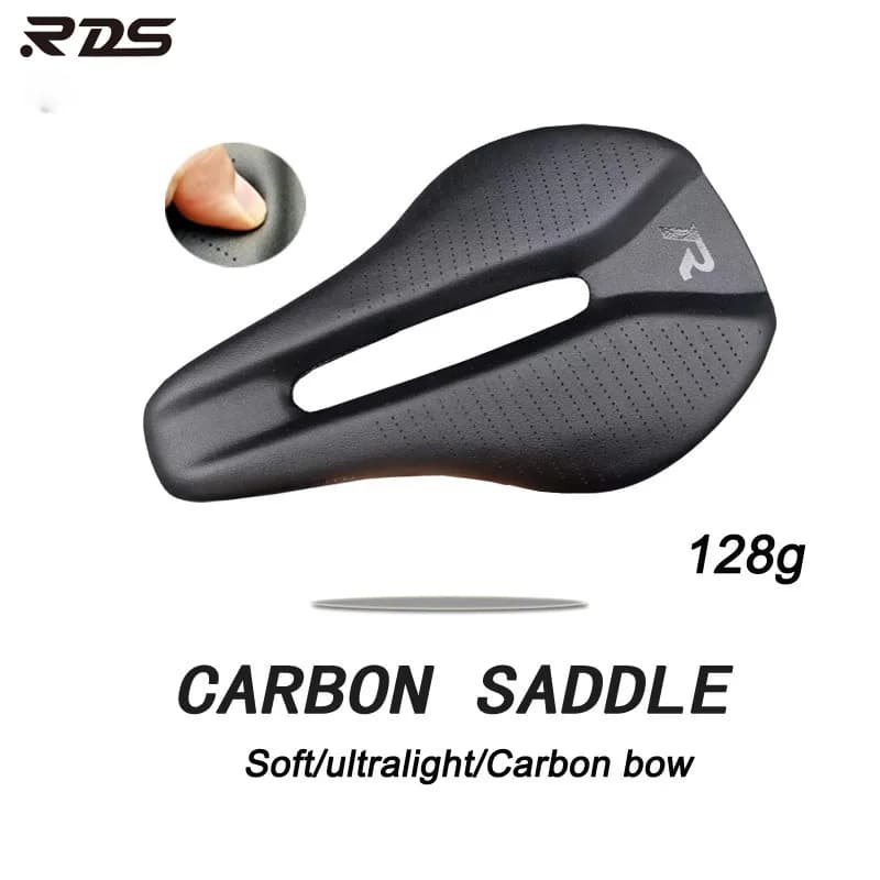 Nuova sella Mtb da strada in fibra di carbonio da 128g Utilizzare 3k T800 Cuscinetti in materiale di carbonio Cuscini in pelle super leggera Sedile per biciclette da corsa