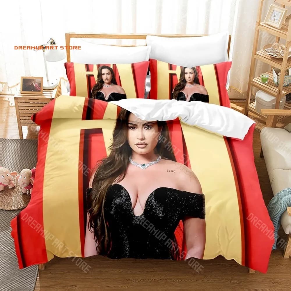 2026 3D Print Demi Lovato Bedding Set Single Twin Full Queen King Size Bed Set Adult Kid Bedroom Duvetcover Sets