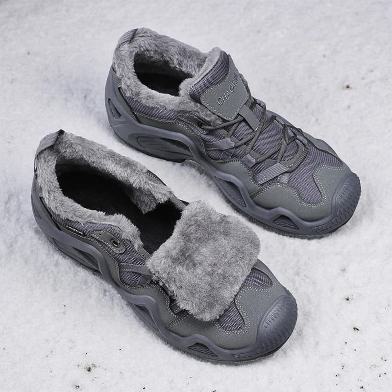 Stivali Tattici da Combattimento per Uomo con Pelliccia Calda, Scarpe da Caccia e Trekking, Impermeabili per Arrampicata e Allenamento