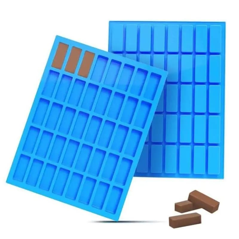 SYW-Rectangle 40 Cavity Silicone Candy Molds Medium Narrow Baking Pan Ice Cube Tray Caramel Protein Bars