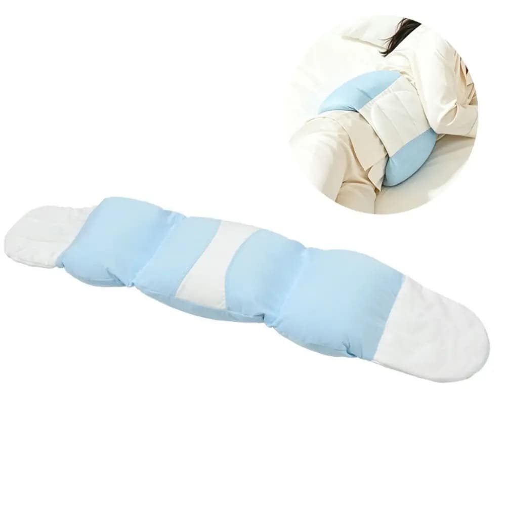 Adjustable Wrap Around Lumbar Support Pillow Comfortable Breathable Sleep Waist Supporter Ergonomic Design Detachable Cover