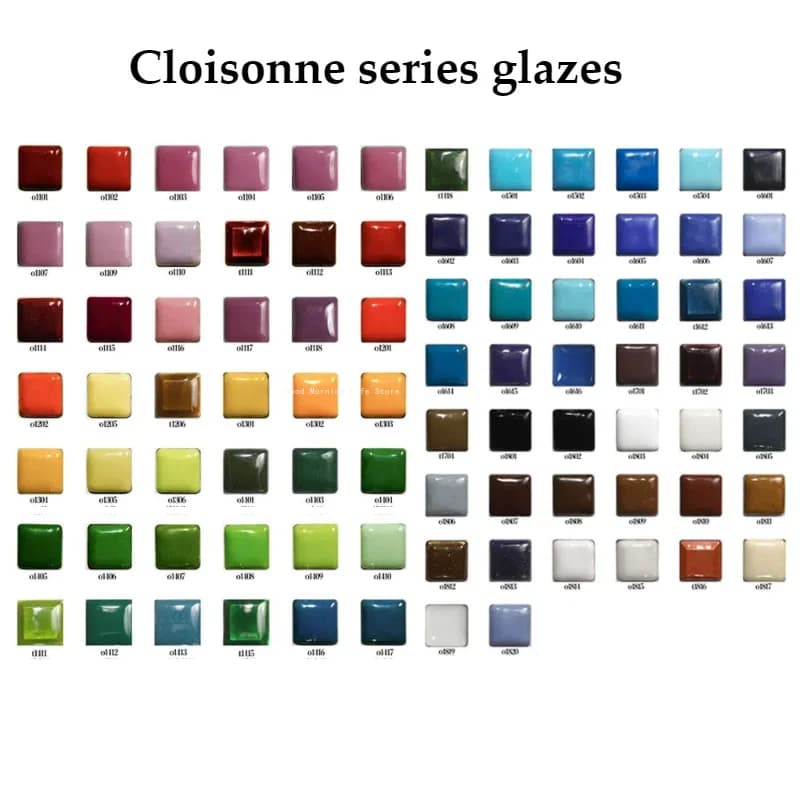 Cloisonne Coloring Colorful Glaze Powder DIY Copper Opaque Enamel Coloring Ceramics Powder 50-gram Bottle Art Painting Materials