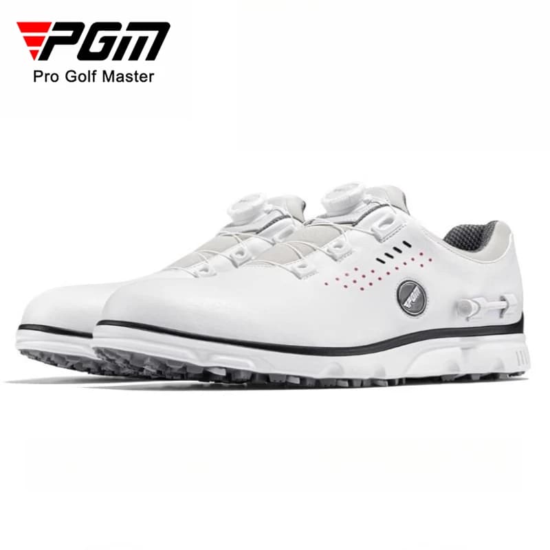 Scarpe da golf da uomo PGM con chiusura magnetica e lacci con pomello per tee, scarpe sportive impermeabili XZ302