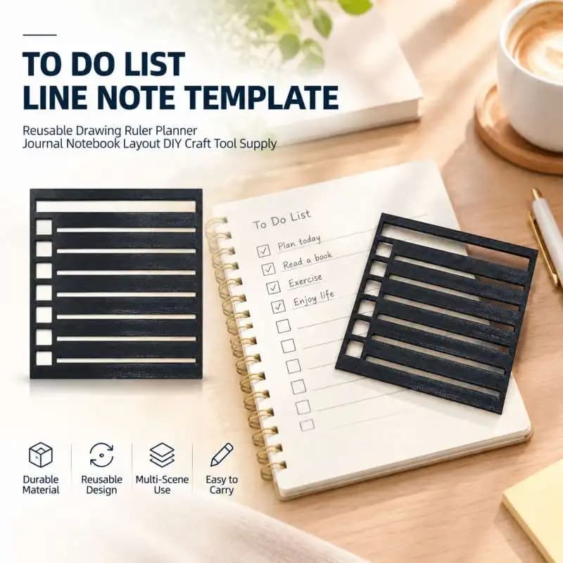 To Do List Line Note Template Reusable Drawing Ruler Planner Journal Notebook Layout DIY Craft Tool Supply