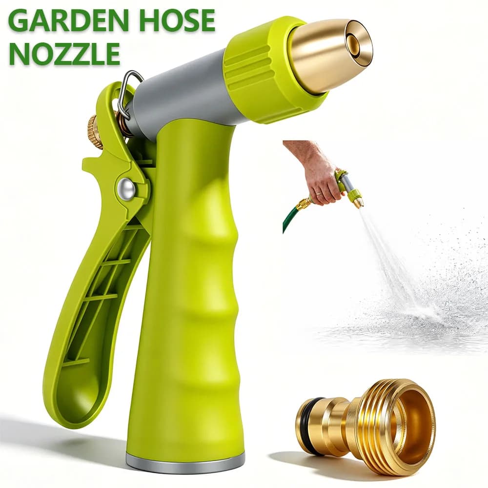 Garden Hose Nozzle Practical Hose Sprayer Nozzle with Adjustable Water Sprayer for Lawn Plant Watering Car Washing & Pet Washing