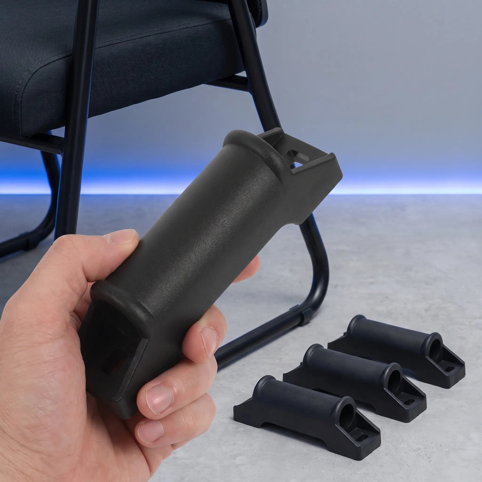 4Pcs Desk Chair Footrest Sliders Ergonomic Gaming Office Recliner Replacement Parts Smooth Seat Footrest Attachment Chair Pedal