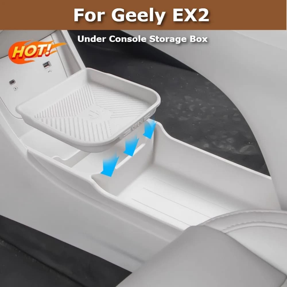 Per Geely EX2 Proton e.MAS 5 Xingyuan 2025 2026: Vassoio organizer per bracciolo e vano portaoggetti inferiore del controllo centrale, accessori interni