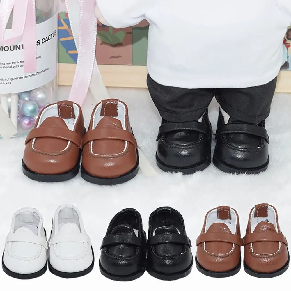 20CM Scarpe da bambola in cotone Moda Stivali in pelle PU Abbigliamento casual Scarpe da ginnastica Mini scarpe per 1/12 Bambole BJD Accessori Regalo per bambini