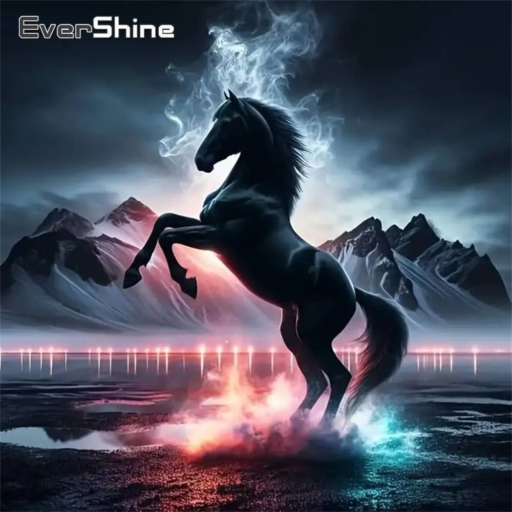 Evershine Full Square Round Diamond Embroidery Horse Animal Cross Stitch Diamond Painting DIY Mosaic New Arrival Wall Decor