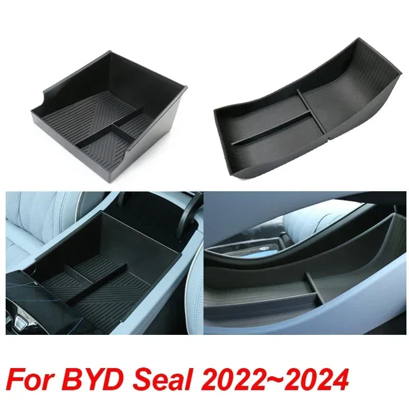 Organizzatore per auto Seal Atto 4 EV 2022 ~ 2024 2023 Supporto per articoli vari Imballaggio Vassoio portaoggetti per controllo bracciolo centrale Accessori