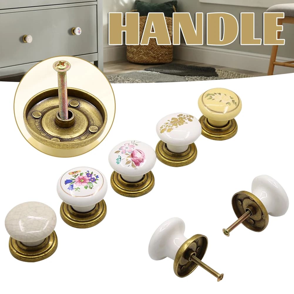 1 pz manopole per porte in ceramica Vintage per armadio cassetto armadio armadio mobili porta maniglia maniglia scrivania cassetto tirare Hardware