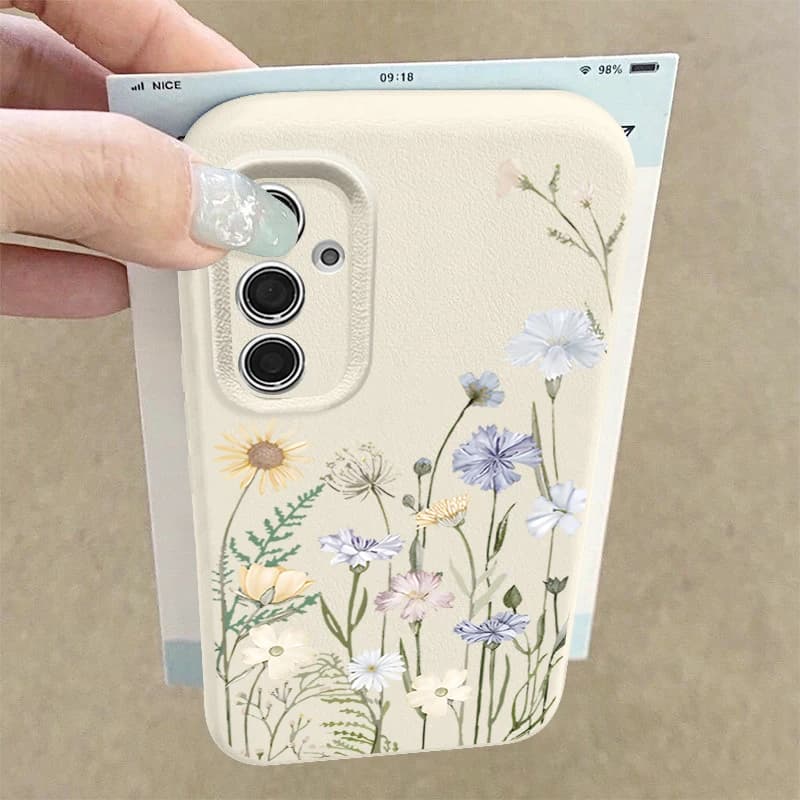 Piccoli Fiori Cassa Del Telefono Per Samsung Galaxy S25 Bordo S24 FE S23 S22 S21 Ultra A56 A36 A26 A55 A16 A15 A14 A25 A54 5G Copertura Morbida