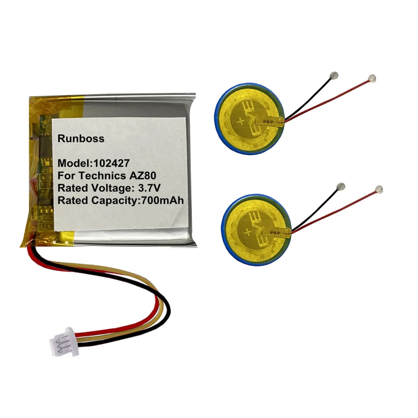 3 Pezzi/Lotto Batteria Originale di Ricambio 85mAh Z75 1454 700mAh 102427 per Auricolari Wireless da Gaming Technics AZ80 EAH-AZ80 TWS