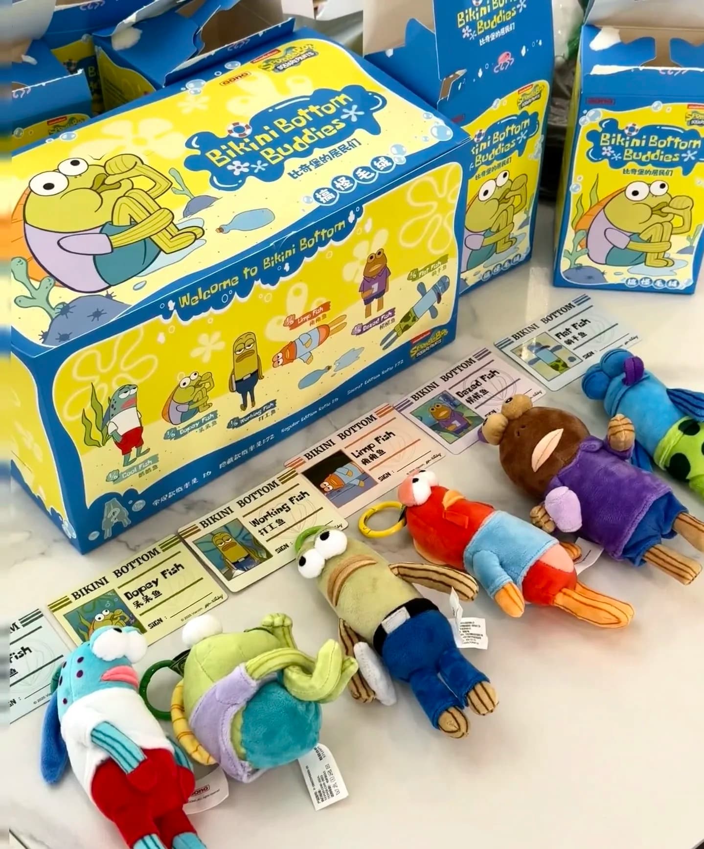 POP MART Bikini Bottom Buddies Stravagante Serie Cieca Scatola di Giocattoli Anime Action Figure Portachiavi Sorpresa Mistero Box Bambole Regalo Giocattoli