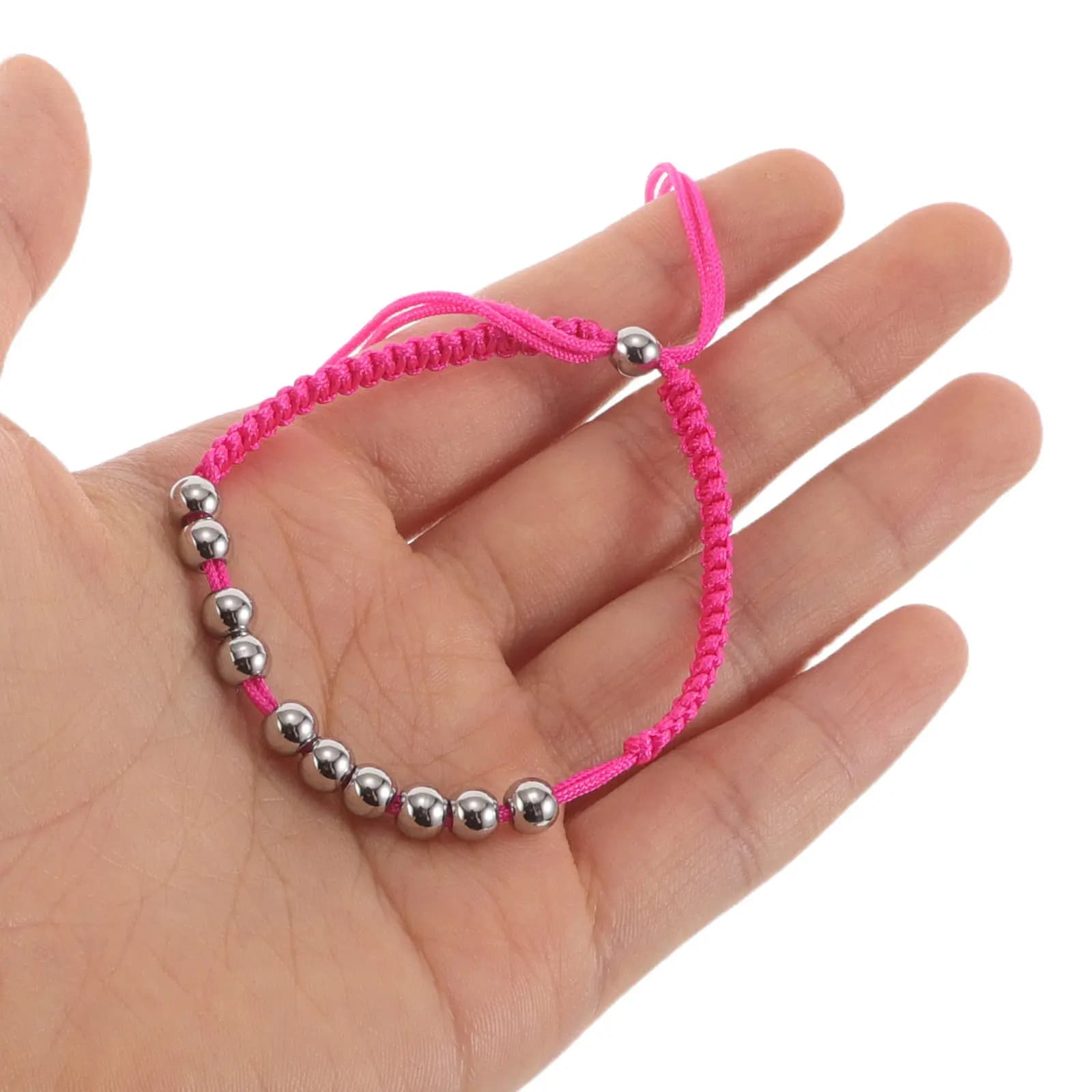 5Pcs Golf Score Counter Beads Bracelet Steel 10 Beads Adjustable Cord Lightweight Secure Golf Scorekeeper Wristband for Men