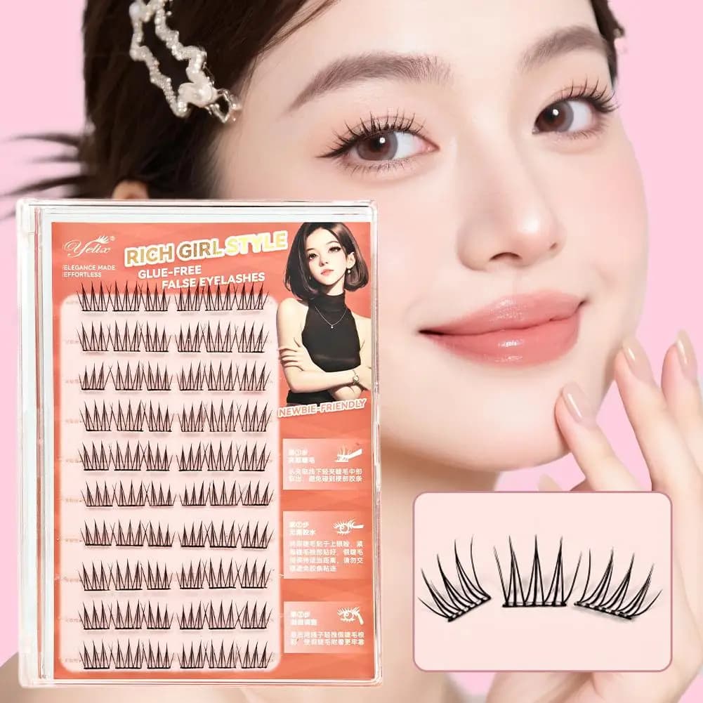 Self-adhesive self-adhesive lashes do-it-yourself-made lashes without glue Natural Korean lashes soft Style dissected M3V6