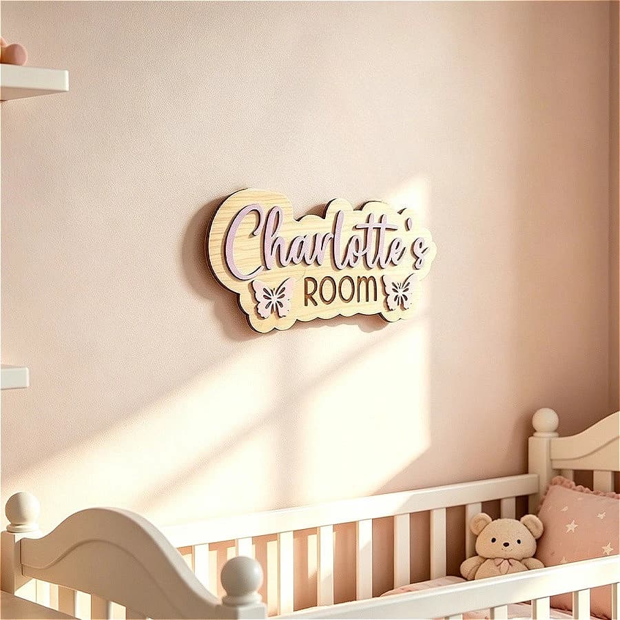 1pc Customizable Wooden Surname Brand, Customizable Name, Suitable for Children's Room, Living Room Decoration, and Party Gifts
