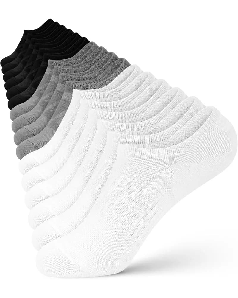 Women's Invisible Socks – 8 Paia di Calzini Corti alla Caviglia, Invisible Socks in Cotton for Daily Use and Casual
