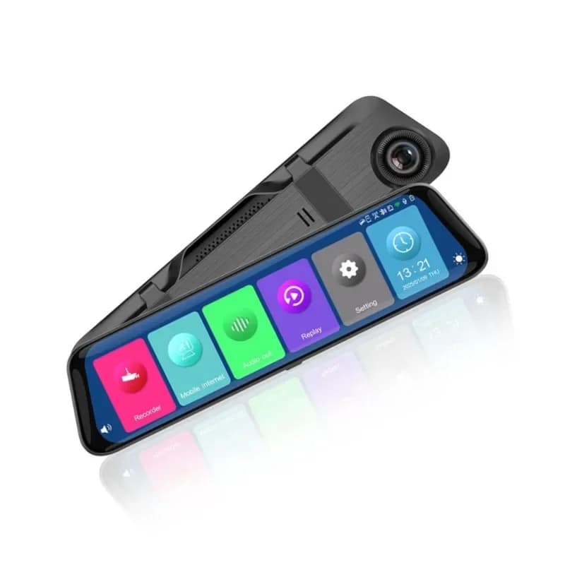 Display Full Touch da 12 pollici grandangolare doppia lente 1080p auto scatola nera specchio Dash Cam streaming videoregistratore veicolo Dvr