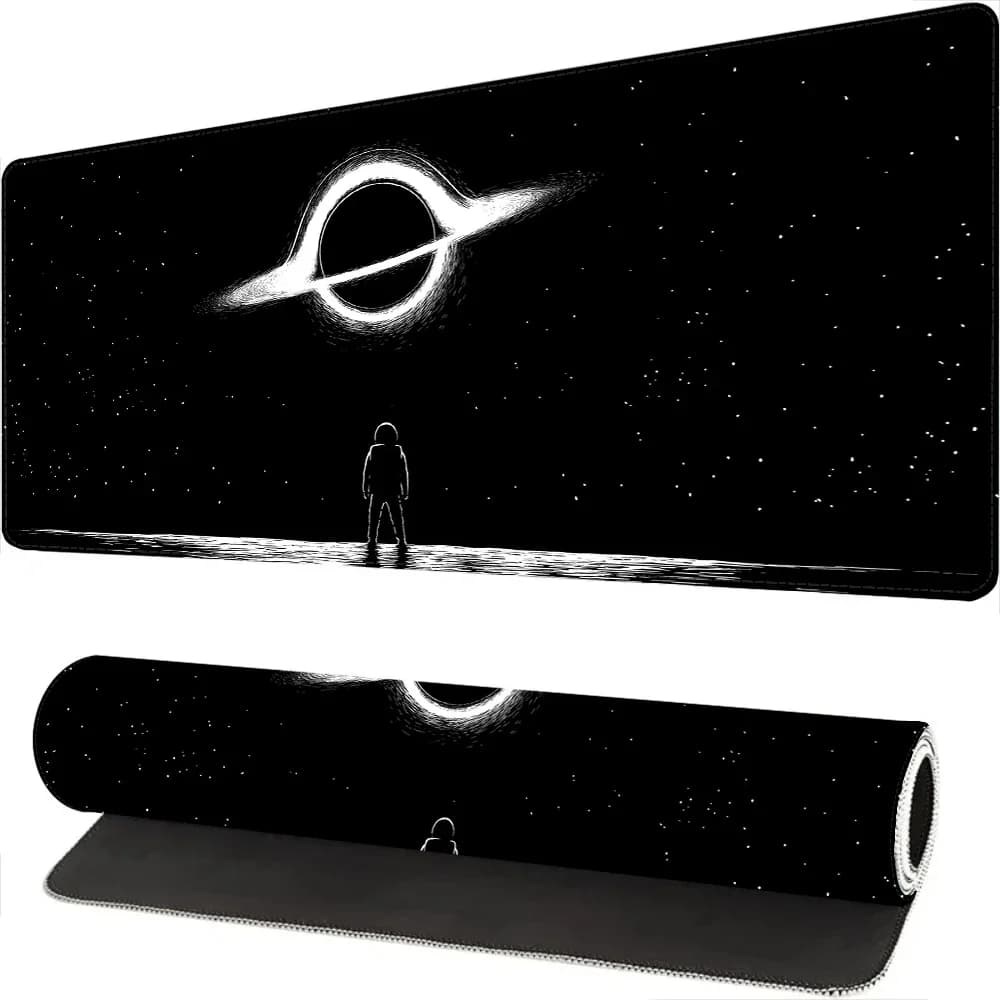 Tappetino per mouse con foro nero Tappetino per scrivania con stelle grandi Tastiera da gioco Tappetino per mouse Laptop Gamer 900x400 Accessori per tappeti da ufficio Tappetino per scrivania