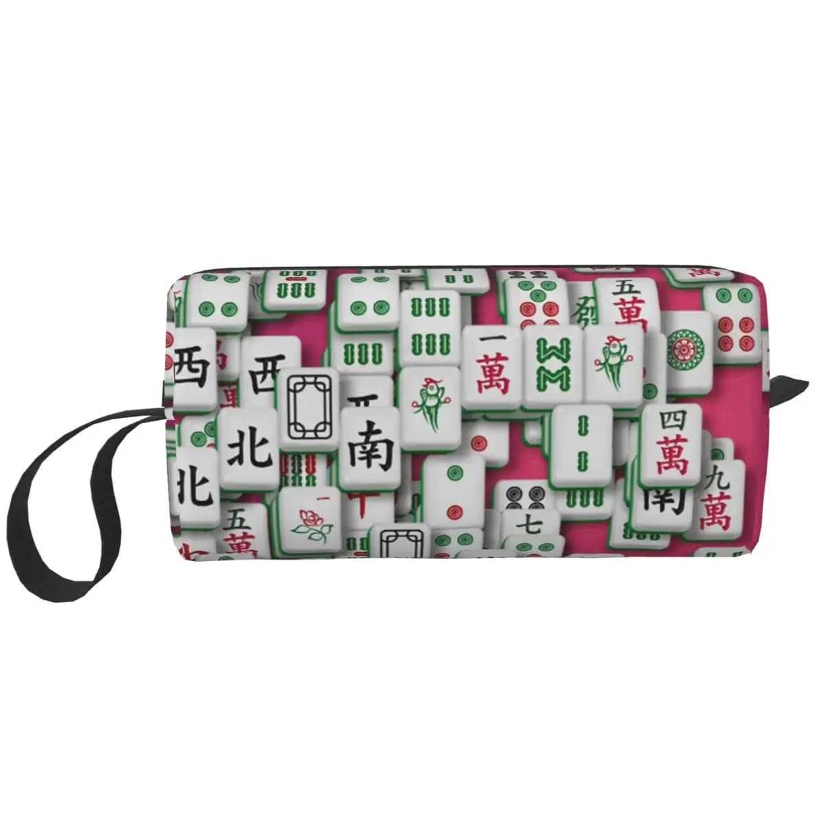Astuccio con motivo Mahjong per ragazzo e ragazza, astuccio per la scuola, borsa per matite, articoli di cancelleria, custodia da viaggio per donna