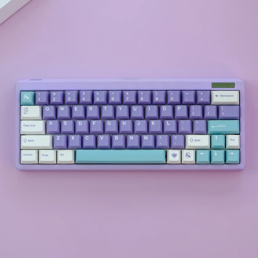 129 tasti GMK Viola Copritasti Inglese Cherry Profilo PBT Sublimazione della tintura Keycap per MX Switch Tastiera meccanica con cambio 1.75U