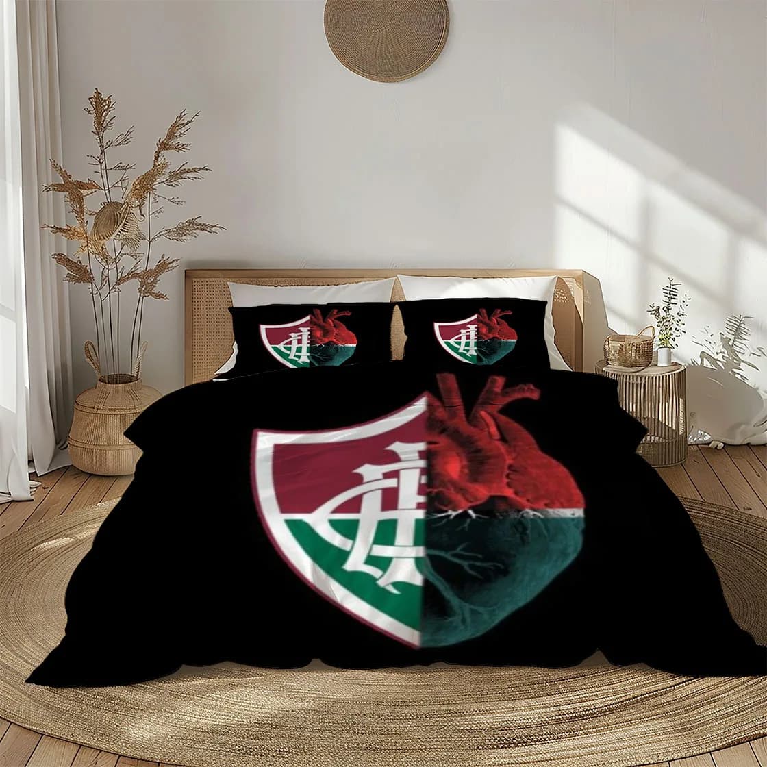 Fluminense Brazile Heart Duvet Cover Set EU Single Double King US Twin Full Queen Size Bedclothes
