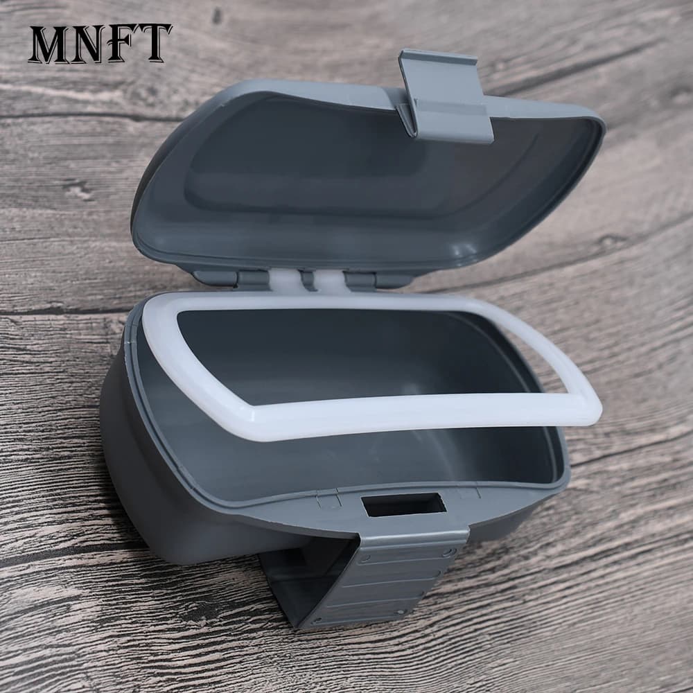 MNFT 1Pcs Fishing Live Bait Box with Side Clamp Mount, Portable Plastic Worm Bait Storage Tackle Container for Outdoor Angler