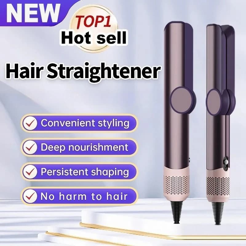 Strumento Professionale 2-in-1 per lo Styling: Piastra Lisciante e Asciugacapelli con Ioni Negativi per Uso Domestico
