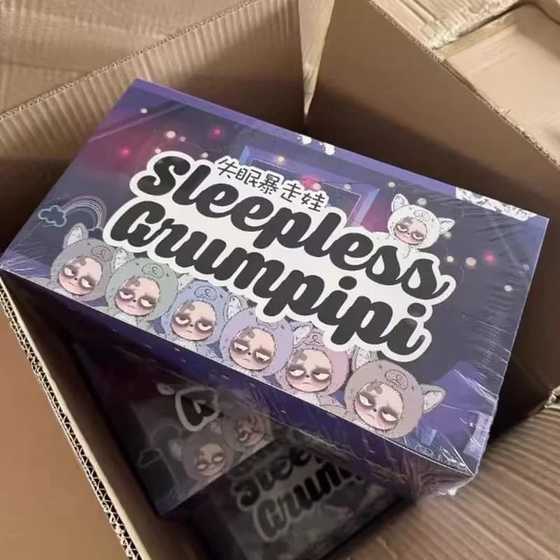 100% Originale Serie Sleepless Grumpipi Blind Box Toys in Vinile, Simpatiche Action Figure Anime, Mystery Box, Ciondoli per Borsa, Decorazioni, Regali
