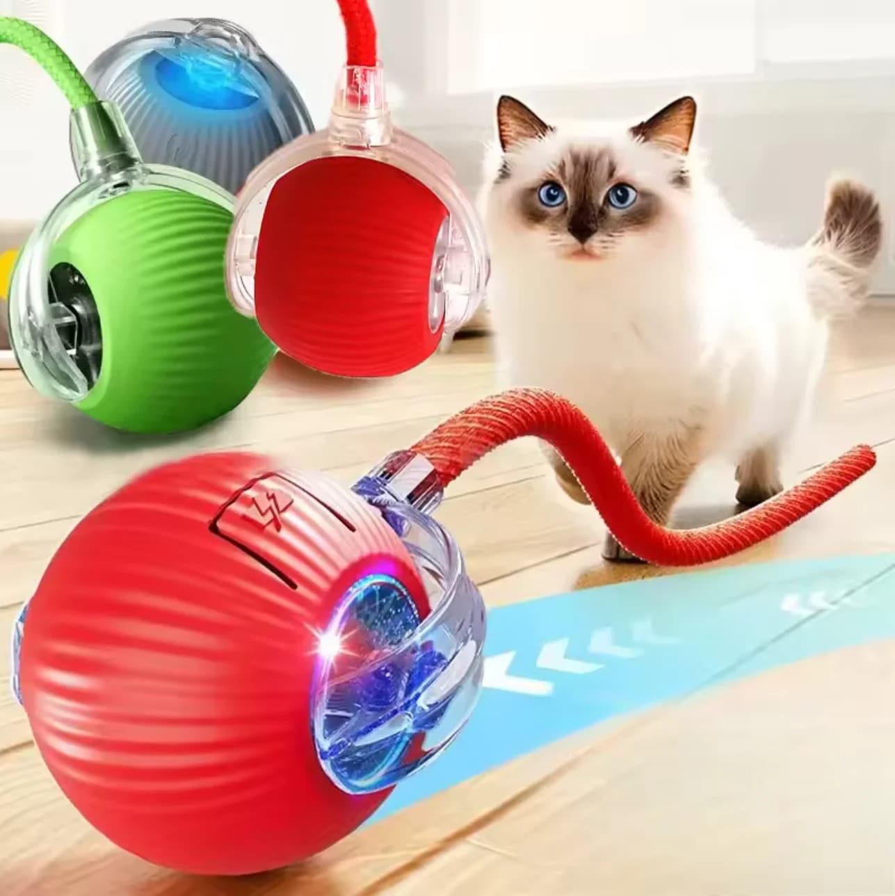 1 pz giocattoli interattivi per gatti palla rotolante automatica coda finta ricaricabile giocattolo elettrico per animali domestici intelligente addestramento per gatti imita il mouse