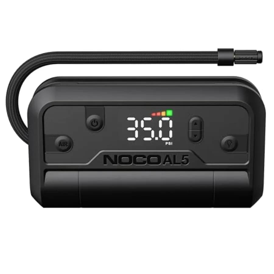 Air AL5: Compressore d'Aria Portatile Ricaricabile Senza Fili con USB-C, 17 LPM, Gonfia da 0 a 40 PSI in 7 Minuti, Display Digitale