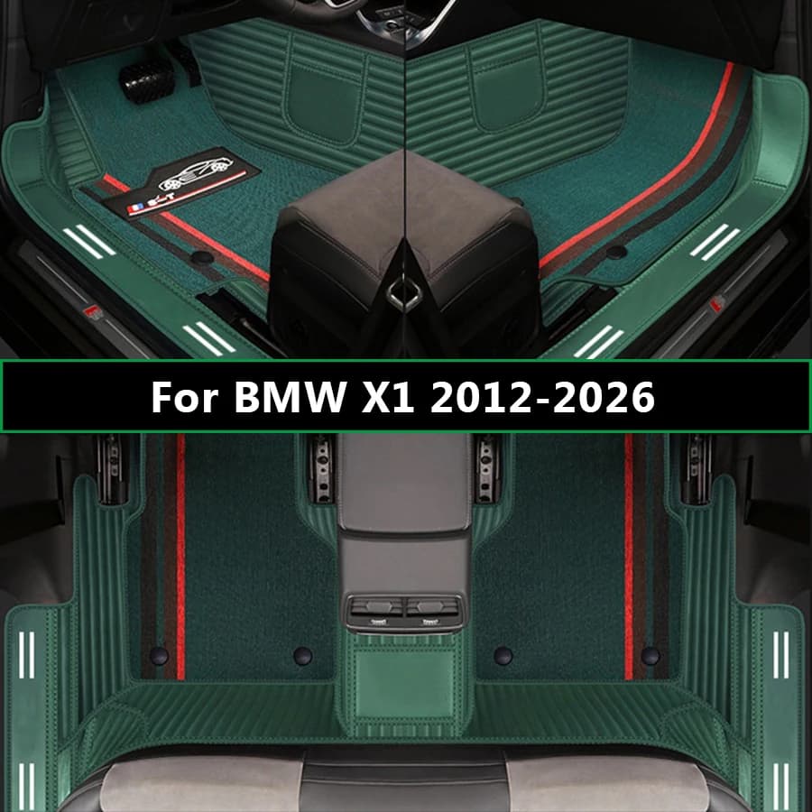 Premium Leather Car Special Floor Mat For BMW X1 U12 F49 E84 F48 2012-2026 Interior Accessories Wear-resistant Carpet Styling