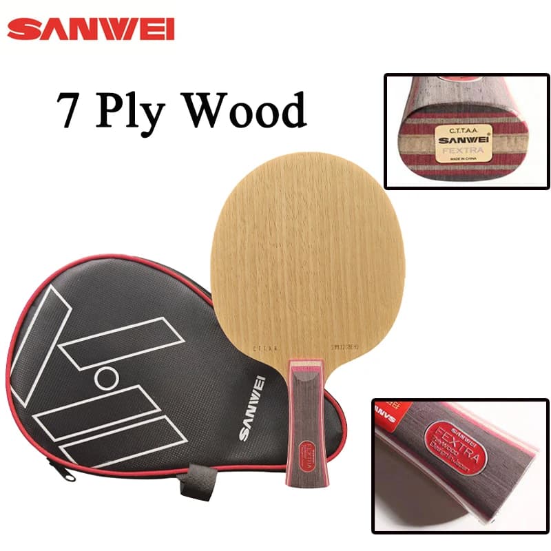Nuova Racchetta da Ping Pong SANWEI FEXTRA 7, 7 Strati di Legno Limba Ayous, Racchetta Professionale per Attacco Rapido e Loop