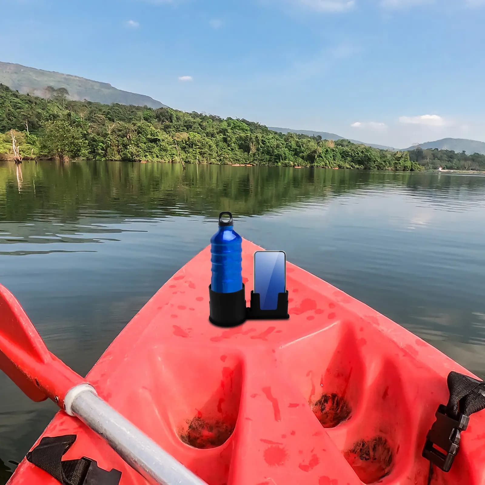 Paddle Board Cup Holder Multi-Functional Kayak Cup Phone Mount Ergonomic Drink Holder Plastic Paddleboard Accessories Drink Rack