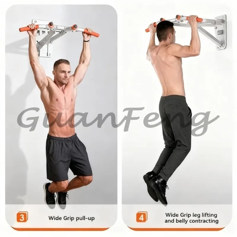 Wall‑Mounted Pull‑Up Bar With Sandbag Holder Home Indoor Fitness Equipment for Chin‑Up & Punching Bag Training, 1‑Piece Unit