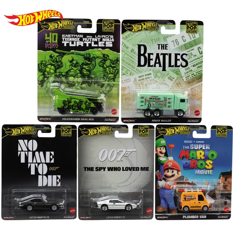 Originale Hot Wheels Premium 1/64 Pop Culture Pressofuso Modello di Auto HotWheels In Miniatura HXD63 D CASSA Hoteelws Auto Hotweheels Carrello