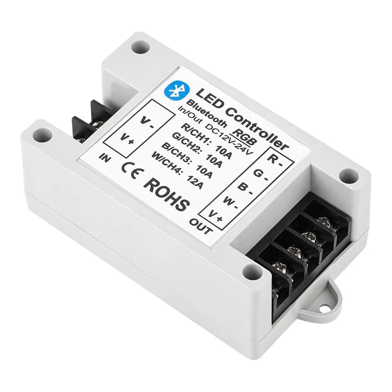 WISH RGB/RGBW LED Bluetooth Controller RGB LED Strip Light Controller Phone APP Control For 5050 3528 RGB LED Striplights