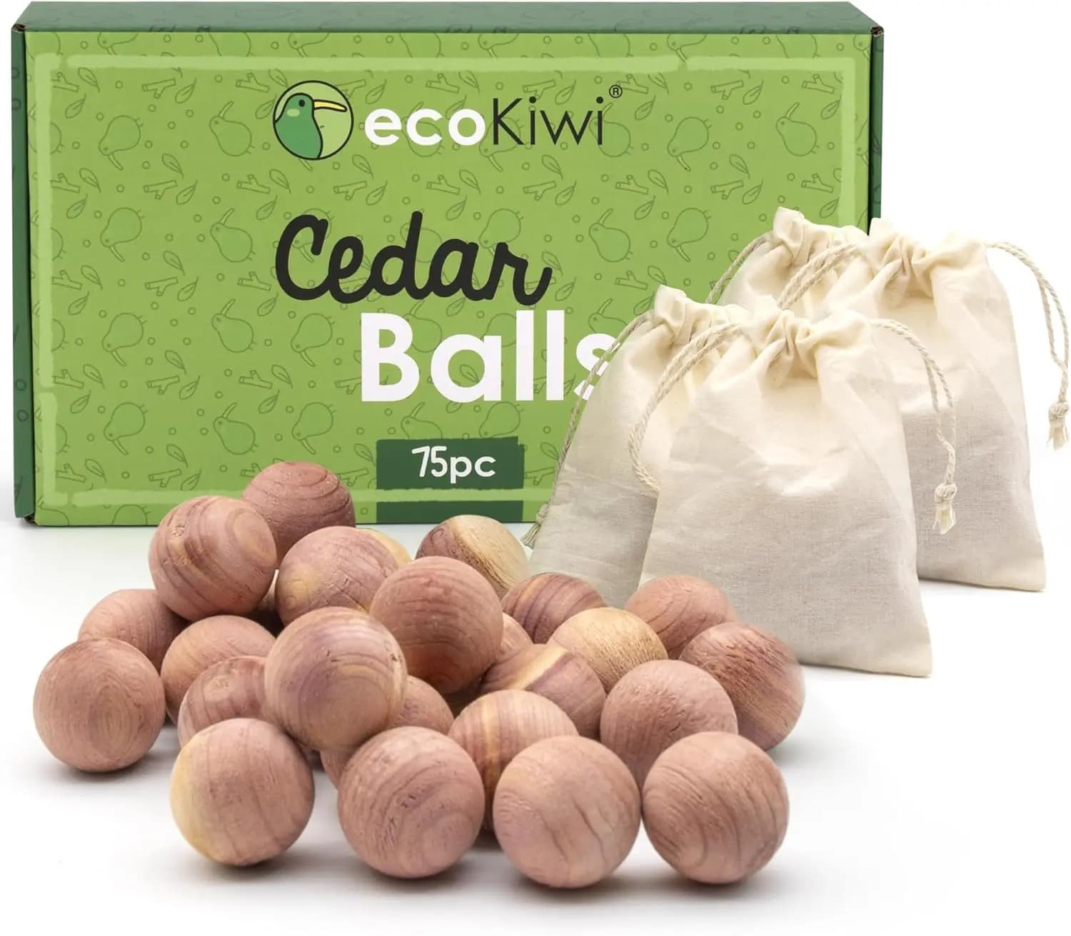 Confezione da 75 Blocchi di Cedro Naturale per Conservazione Vestiti - Trucioli di Legno Aromatico con Carta Abrasiva e 3 Sacchetti di Cotone