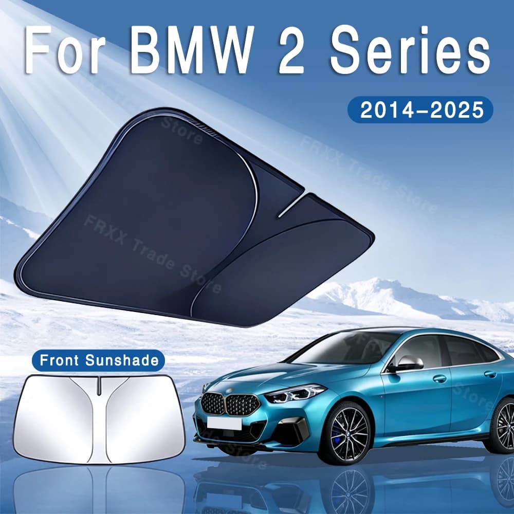 Per BMW Serie 2 2014 ~ 2025 2021 Pieghevole Auto Visiera Parasole Parabrezza Anteriore Parasole Isolamento Termico Estate di Raffreddamento Accessori Auto