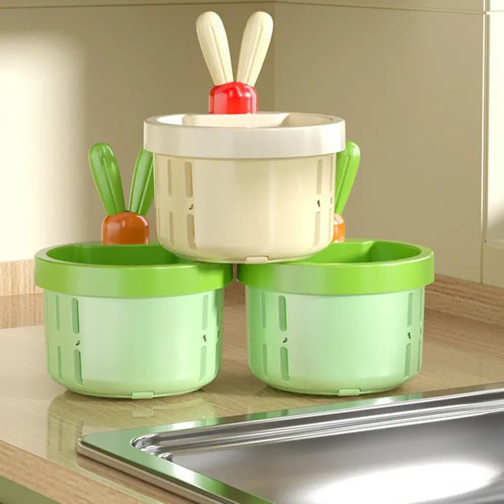 2PCS Cactus Sink Drain Basket, 3-Inch Diameter, Easy Pop-Up Waste Disposal Filter Draining Basket, for Kitchen Standard Drains