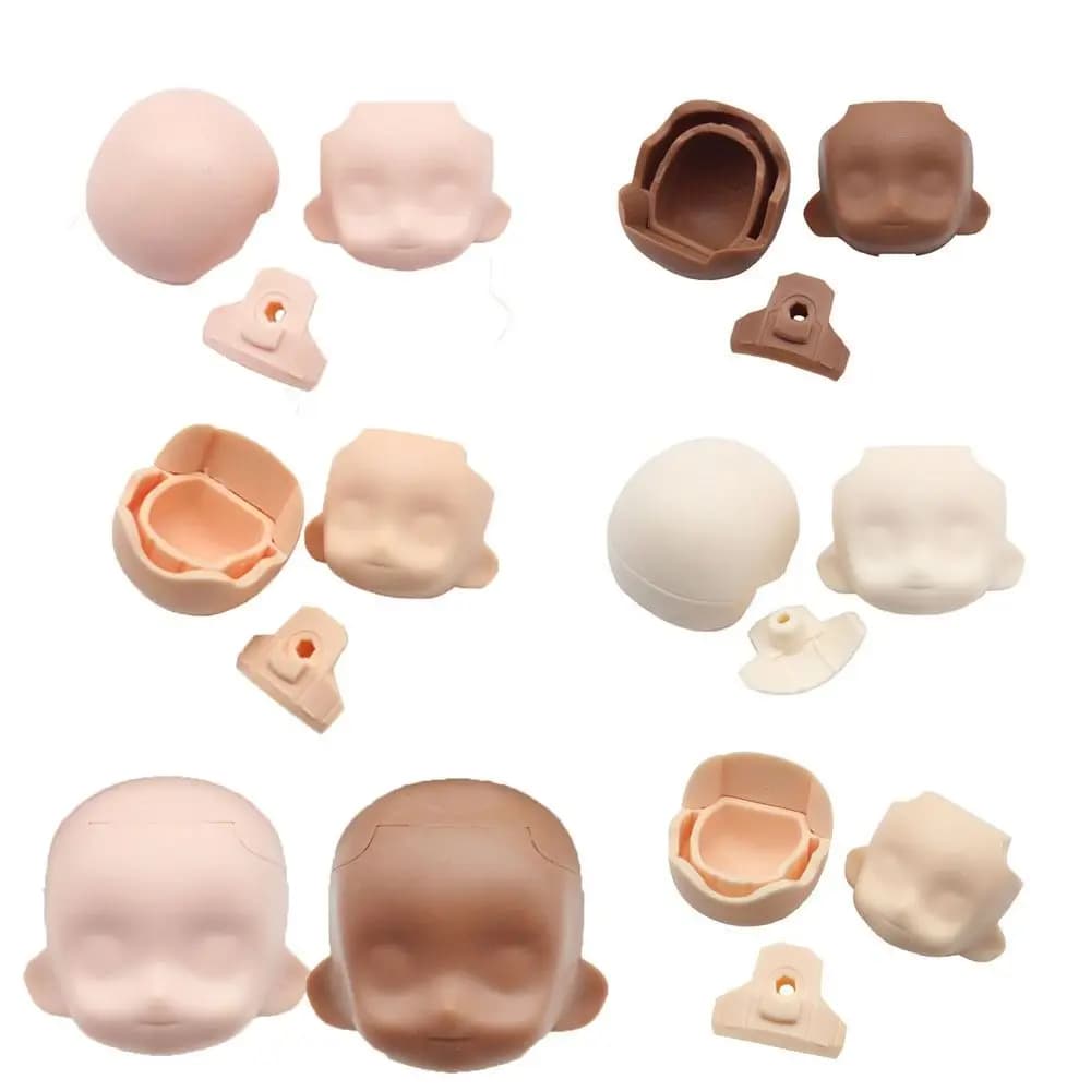 1/11 OB11 testa di bambola compreso supporto viso testa posteriore corpo Fit Obitsu11 GSC DOD Dolls 1/12 bambole BJD accessori giocattolo