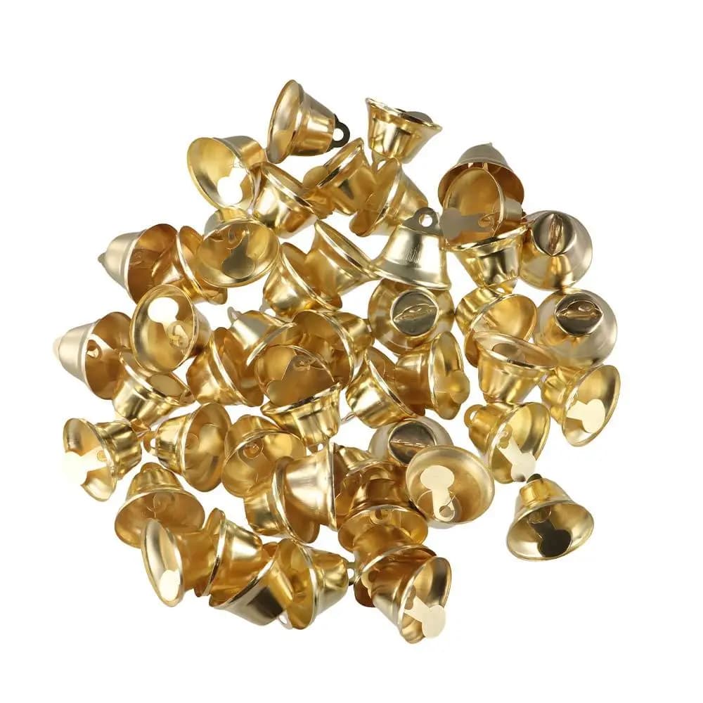 50pcs Gingle Bell Jewelry Materials Gold Small Bell Wind Chime DIY Crafts Jingle Bell Pendants Mini Small Horn Wedding
