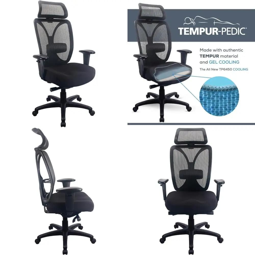 sedia da scrivania ergonomica in rete con cuscino del sedile in gel rinfrescante