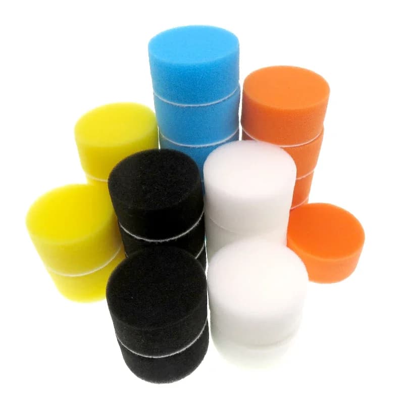 Tampone per lucidatura da 2 pollici Spugna Mini tamponi per lucidatura per dettagli Gancio e anello da 50 mm per piastra di supporto per ceratura per lucidatrice per auto